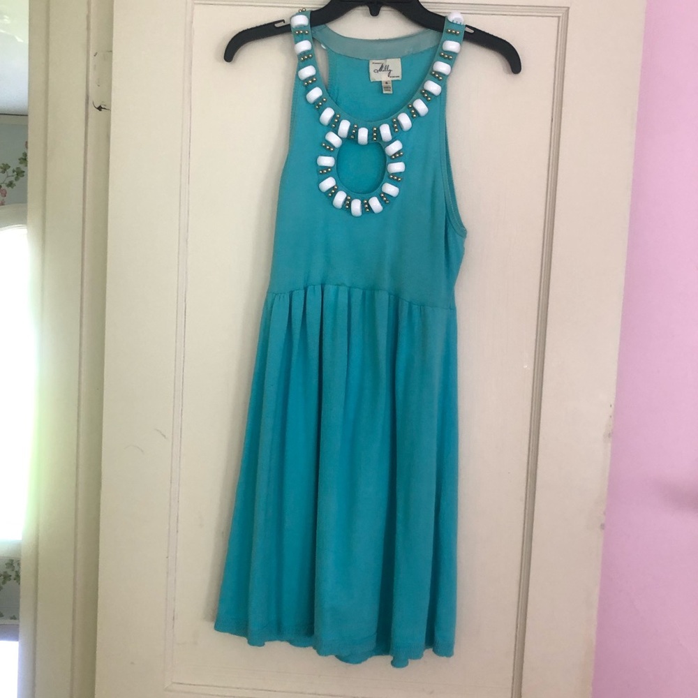 Milly Turquoise Sleeveless Summer Dress